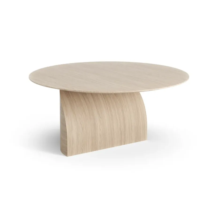 Table basse Savoa H40 cm, Chêne pigmenté blanc