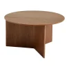 Table basse Slit Ø65 cm, Lacquered walnut