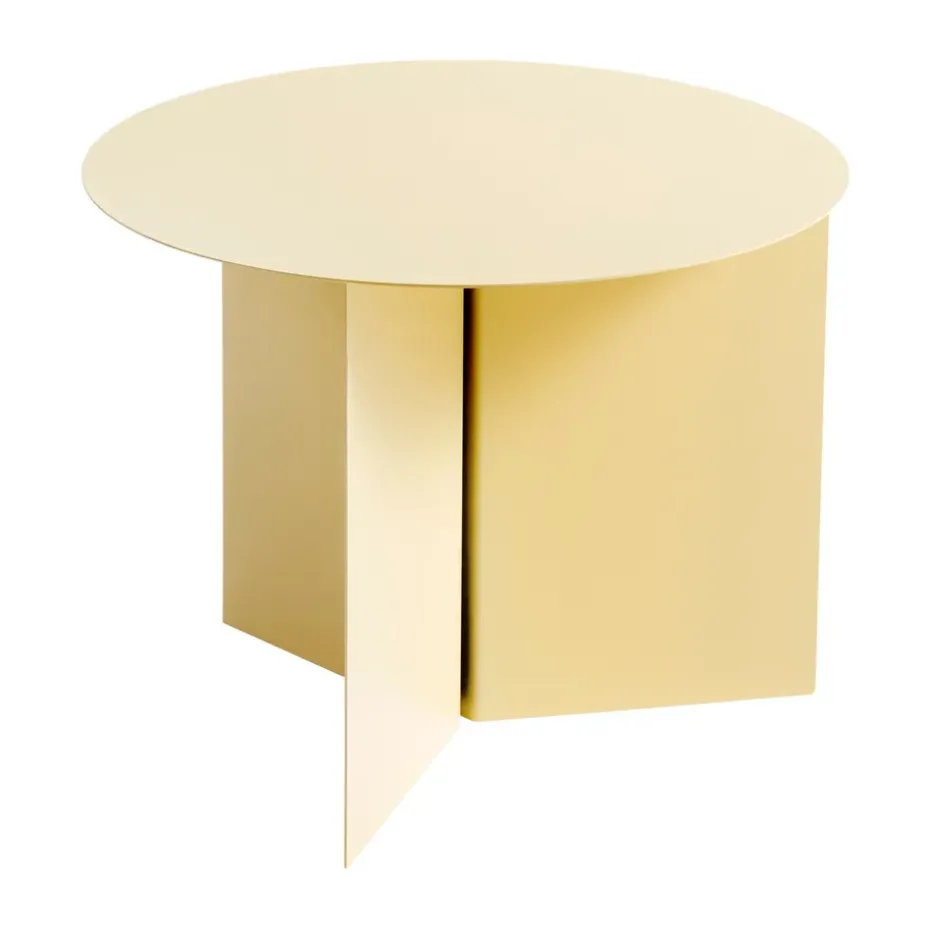Table basse Slit Ø45 cm, Light yellow
