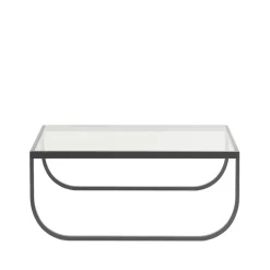 Table basse Tati High, verre, storm grey