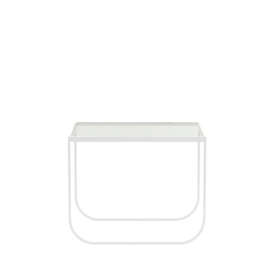 Table basse Tati Lounge High, verre, white