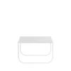 Table basse Tati Square, blanc marbre, support blanc