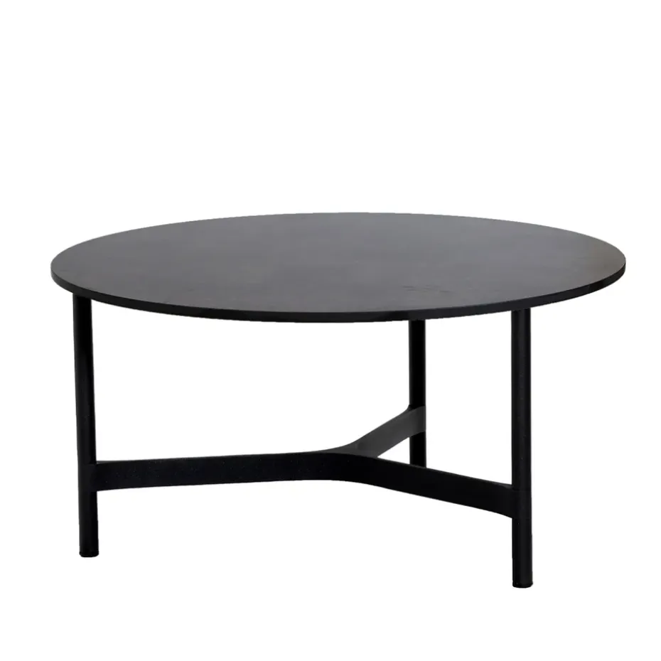 Table basse Twist large Ø90 cm, Dark grey-lava grey