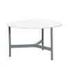 Table basse Twist medium Ø70 cm, White-light grey