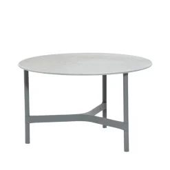 Table basse Twist medium Ø70 cm, Fossil grey-light grey