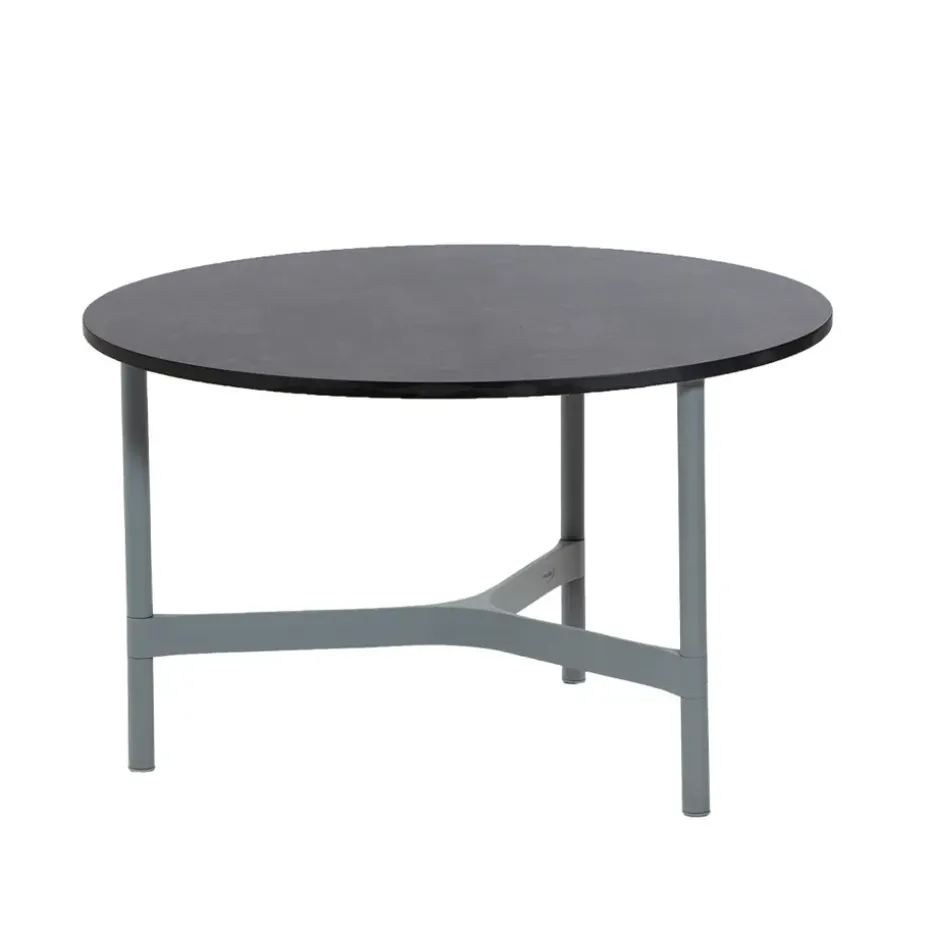 Table basse Twist medium Ø70 cm, Dark grey-light grey
