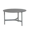 Table basse Twist medium Ø70 cm, Fossil black-light grey