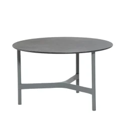 Table basse Twist medium Ø70 cm, Fossil black-light grey