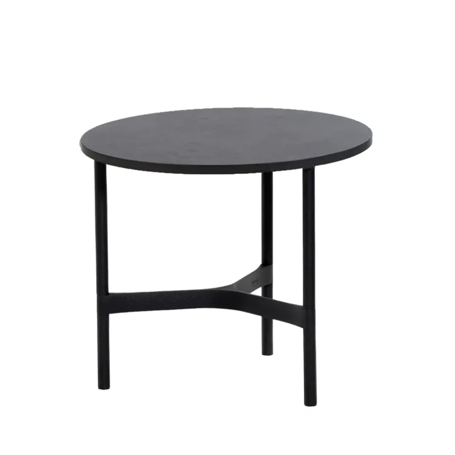 Table basse Twist small Ø45 cm, Dark grey-lava grey
