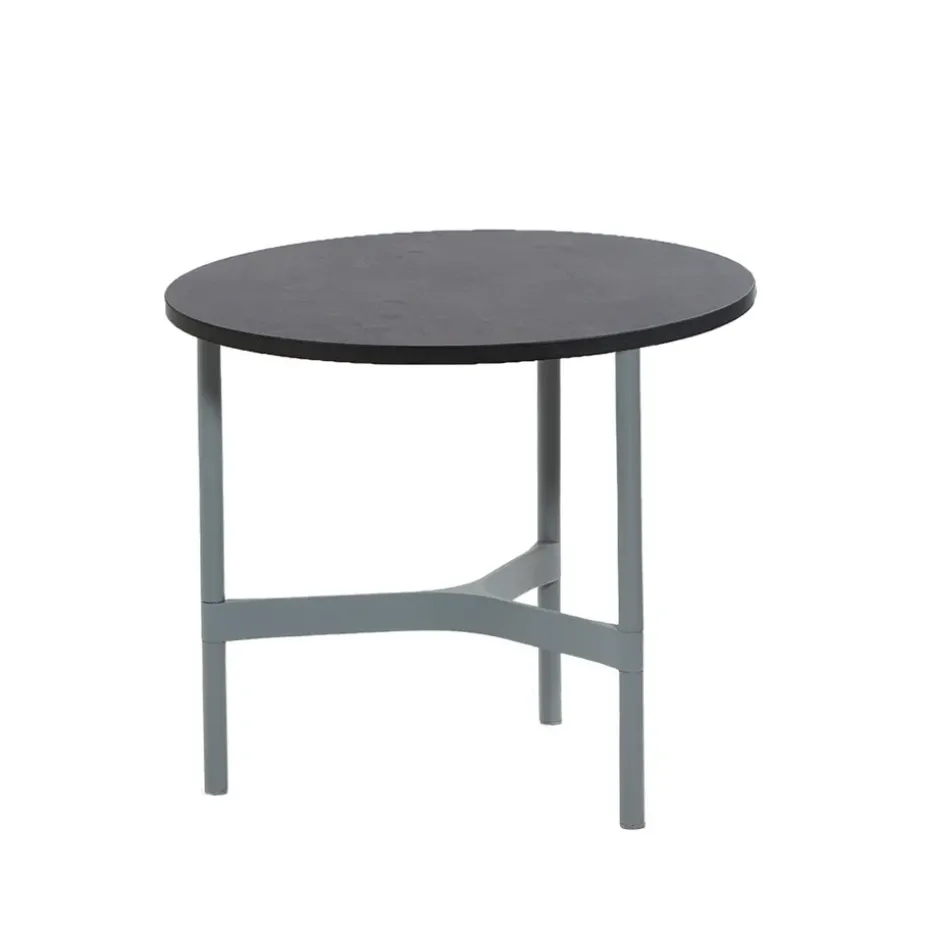 Table basse Twist small Ø45 cm, Dark grey-light grey