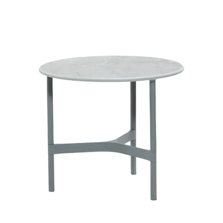 Table basse Twist small Ø45 cm, Fossil grey-light grey