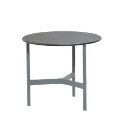 Table basse Twist small Ø45 cm, Fossil black-light grey