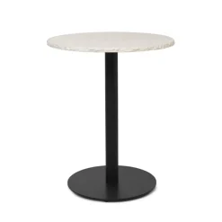 Table bistrot Mineral, blanc, marbre bianco curia