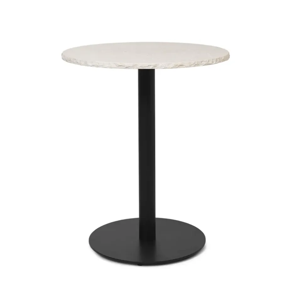 Table bistrot Mineral, blanc, marbre bianco curia