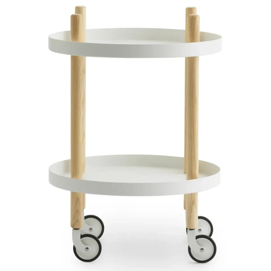 Table Block Ø45 cm, Blanc