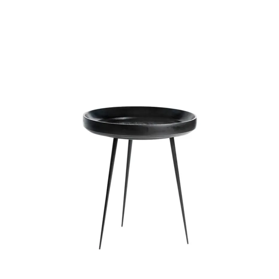 Table Bowl medium, mangue noir, structure noire