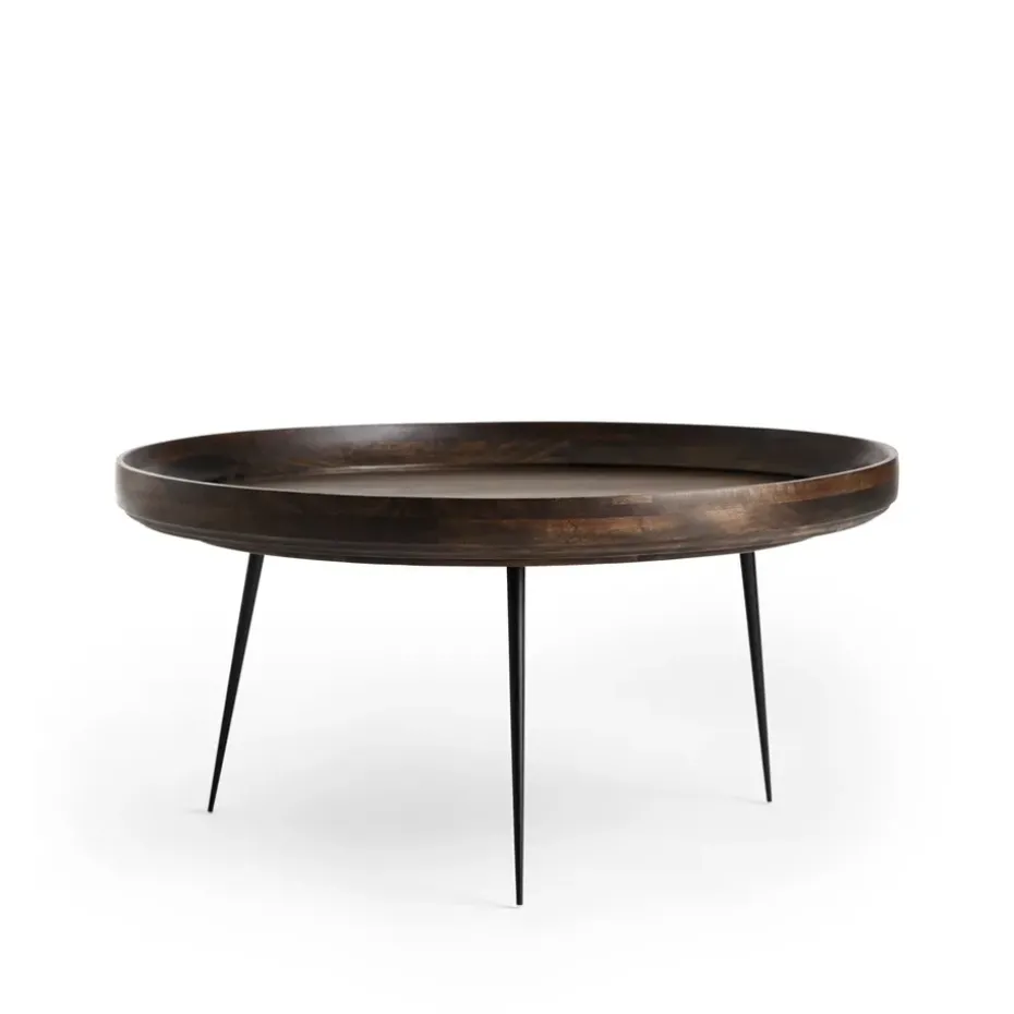 Table Bowl x-large, mangue gris sirka, structure noire
