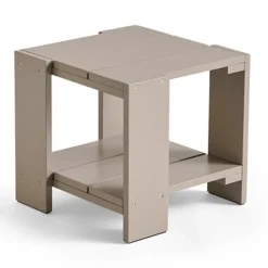 Table Crate Side Table 49,5x49,5x45 cm pin laqué, London fog