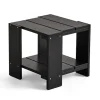 Table Crate Side Table 49,5x49,5x45 cm pin laqué, Black
