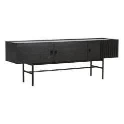 Table d'appoint Array, 150 cm, Chêne peint en noir