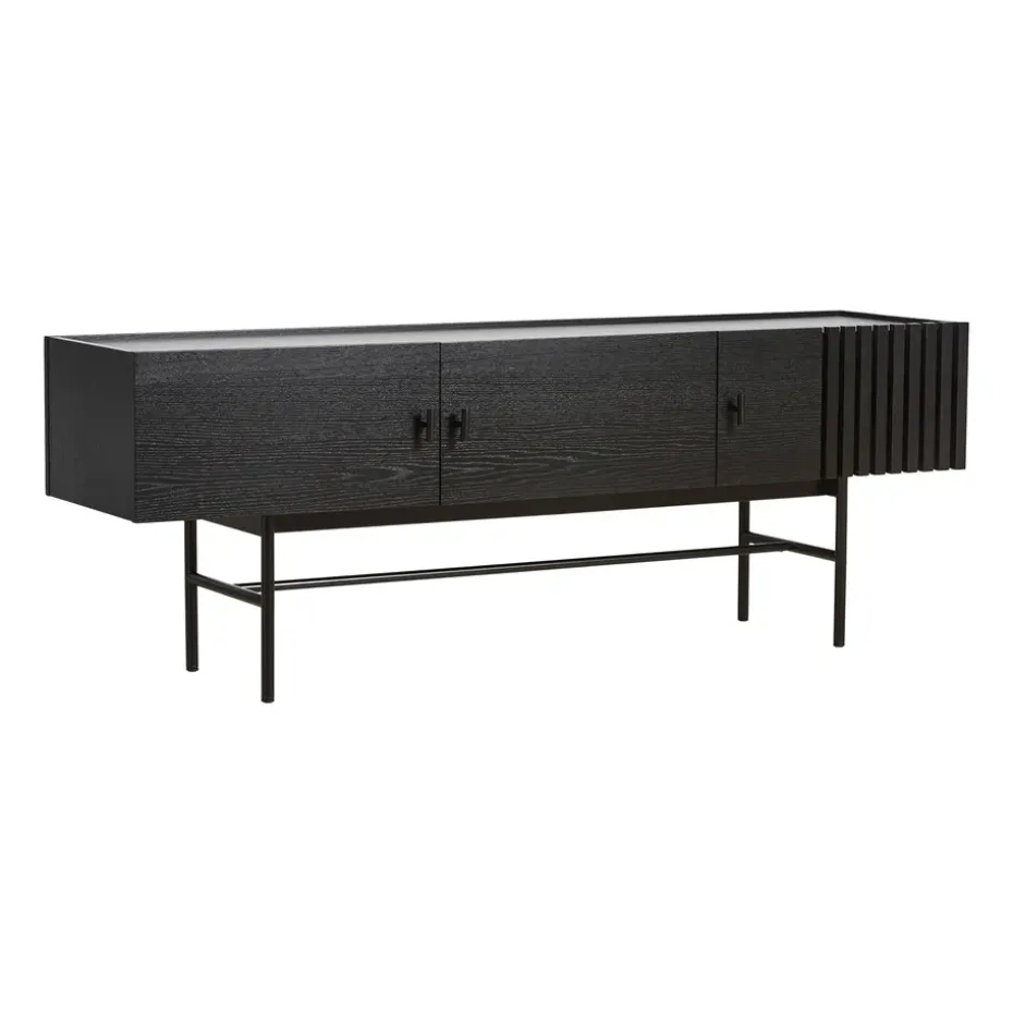 Table d'appoint Array, 150 cm, Chêne peint en noir