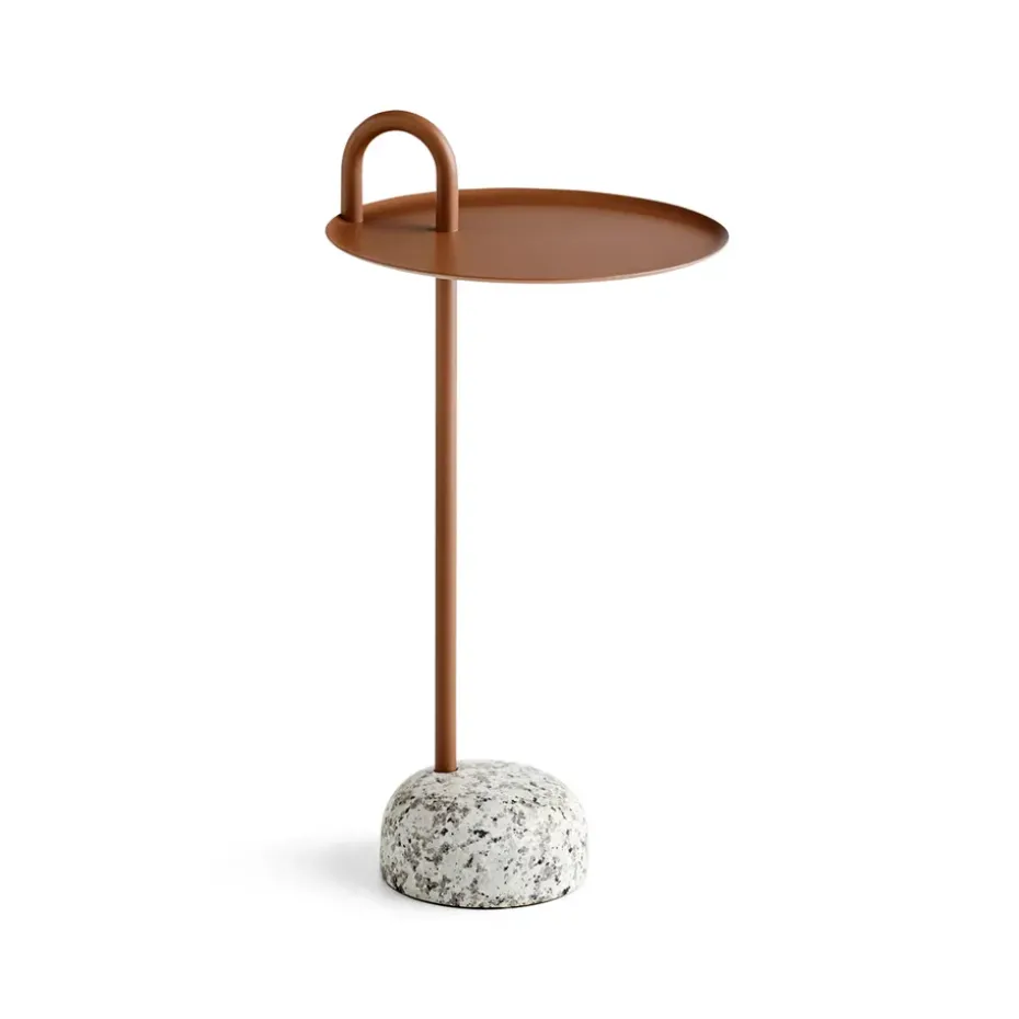 Table d'appoint Bowler, Pale brown-granite