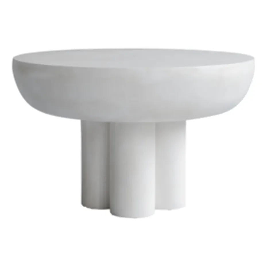 Table d’appoint Crown low Ø65 cm, Bone white