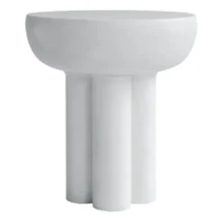 Table d’appoint Crown tall Ø45 cm, Bone white