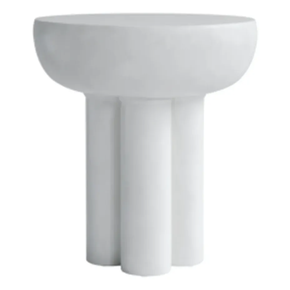 Table d’appoint Crown tall Ø45 cm, Bone white