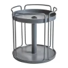 Table d'appoint et pied de parasol Shady, Anthracite