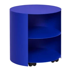 Table d'appoint Hide Ø38x41 cm, Ultramarine blue textured