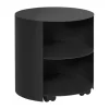 Table d'appoint Hide Ø38x41 cm, Jet black textured