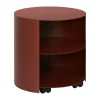 Table d'appoint Hide Ø38x41 cm, Red brown textured