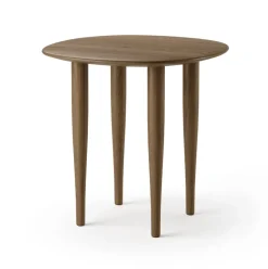 Table d'appoint Jari Ø 45 cm, Chêne huilé fumé