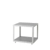 Table d'appoint Level, Light grey, céramique, support blanc