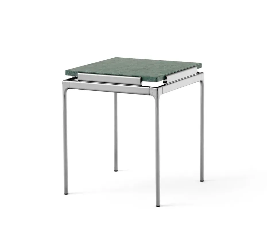 Table d'appoint LN11 Sett, Verde guatemala-dark chrome