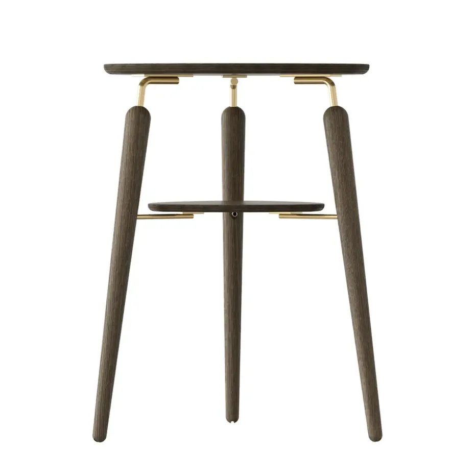 Table d'appoint My Spot, Chêne foncé-laiton