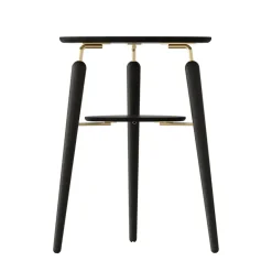 Table d'appoint My Spot, Noir chêne-laiton