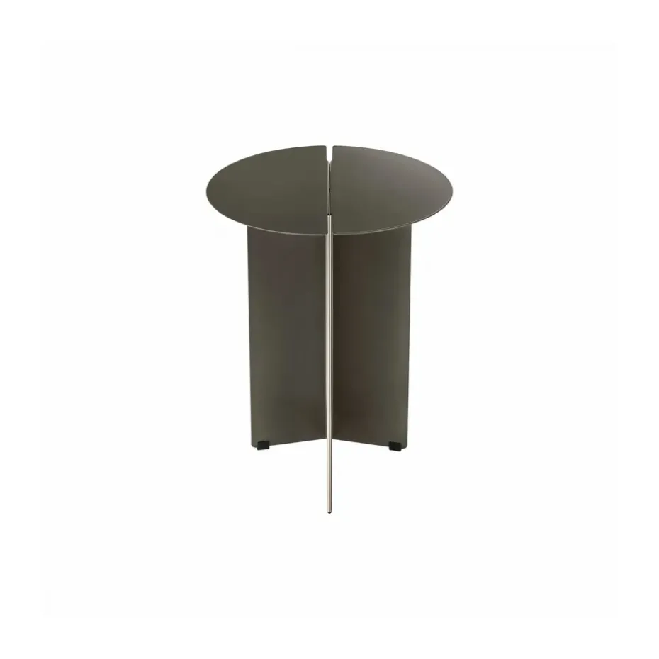 Table d'appoint ORU S Ø35 cm, Burned metal