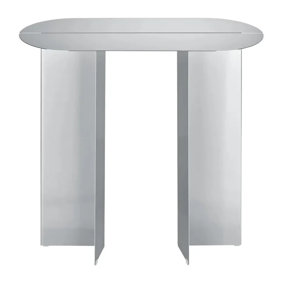 Table d’appoint ORU 80x35x75 cm, Acier inoxydable mat