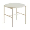 Table d'appoint Rebar Ø45 cm, Beige marble-alabaster