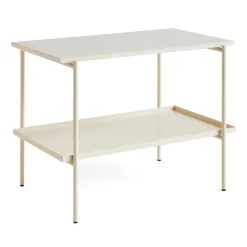 Table d'appoint Rebar 75x44x55 cm, Beige marble-alabaster