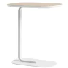 Table d'appoint Relate 60,5 cm, chêne, blanc