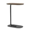 Table d'appoint Relate H: 73,5 cm, Smoked oak-Black