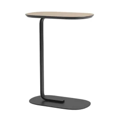 Table d'appoint Relate H: 73,5 cm, Oak veneer-Black