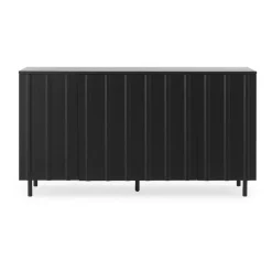 Table d'appoint Rib 45x159 cm, Noir doux