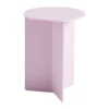 Table d'appoint Slit high Ø35 cm, Pink lacquered oak
