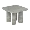 Table d'appoint Volos S 52x52 cm, Silver Travertine