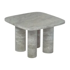 Table d'appoint Volos S 52x52 cm, Silver Travertine