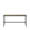 Table de bar Base High, oak, structure noire, bord en contreplaqué, l85 L190 H95